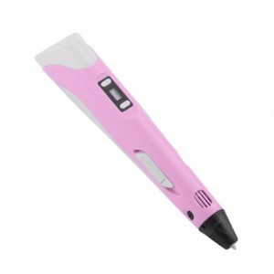 3D ручка PEN-2 S EASY c LCD дисплеем и набором пластика Розовая