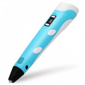 3D ручка PEN-2 S EASY c LCD дисплеем и набором пластика Синяя