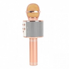 Беспроводной микрофон караоке EASY WS858 с чехлом Original Gold (201K)