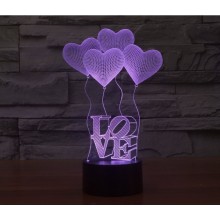 3D светильник-ночник LOVE Original 7 цветов (4507K)