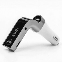 FM Модулятор Трансмиттер для авто с Bluetooth MP3 AUX передатчик Clefers G7 черный с серебристым