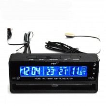 Авточасы VST 7010V с термометром, два цвета подсветки (черный)