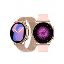 Ультра тонкие смарт-часы Smart Watch DT88 Pro Ultra пульсометр оксиметр  тонометр шагомер режим спорт для женщин два ремешка золото (001438779) 