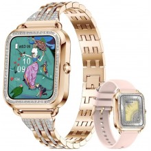 Смарт-часы Smart Watch  DTX - Pro MAX голосовой помощник тонометр дисплей 1.59 дюйма два ремешка золотой (DTX 0174387)