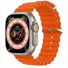 Умные смарт-часы Smart Watch GS8 Plus Ultra, голосовой вызов, шагомер, тонометр, пульсометр, оксиметр, режим мульти-спорт, функция голосового помощника, украинский язык, для мужчин и женщин, оранжевый (001438768).