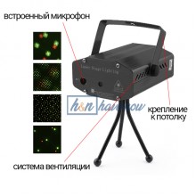 Лазер диско W-118, RGB, LED-лампа, питание от сети 220V, вечеринка, диско шар (000438683) Лазер диско W-118, RGB, LED-лампа, питание от сети 220V, вечеринка, диско шар (000438683)