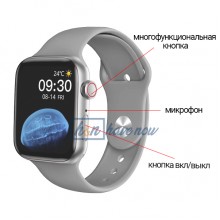 Умные смарт часы Smart Watch Series 6 HW22, голосовой вызов, пульсометр, шагомер, тонометр, оксиметр, прогноз погоды, режим спорт, для мужчин и женщин, серебряные (000438655)