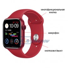 Умные смарт часы Smart Watch M16 PLUS, голосовой вызов, тонометр, оксиметр, пульсометр, шагомер, режим спорт, Android/IOS, для мужчин и женщин, красные (000438670)