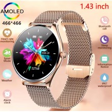 Ультра тонкие смарт-часы Smart Watch MT55 Ultra AMOLED дисплей пульсометр тонометр шагомер для женщин золото (00438866)