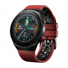 Смарт-часы Smart Watch Т3-Plus Голосовой вызов, Тонометр, Пульсоксиметр, подключение  Bluetooth гарнитуры, встроенная память 8 ГБ, Красный (Т3-0184386)
