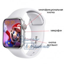Умные смарт часы Smart Watch Series 6 M26 Pro, голосовой вызов,  пульсометр, тонометр, оксиметр, шагомер, режим спорт, для мужчин и женщин, белые (000438643)