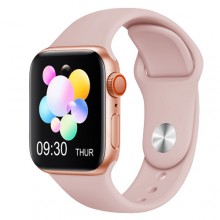 Умные Фитнес-часы Smart Watch T 800, Голосовой вызов, Температура тела, Тонометр, Пульсометр, Шагометр, Оксиметр,розовый (SW-438658)